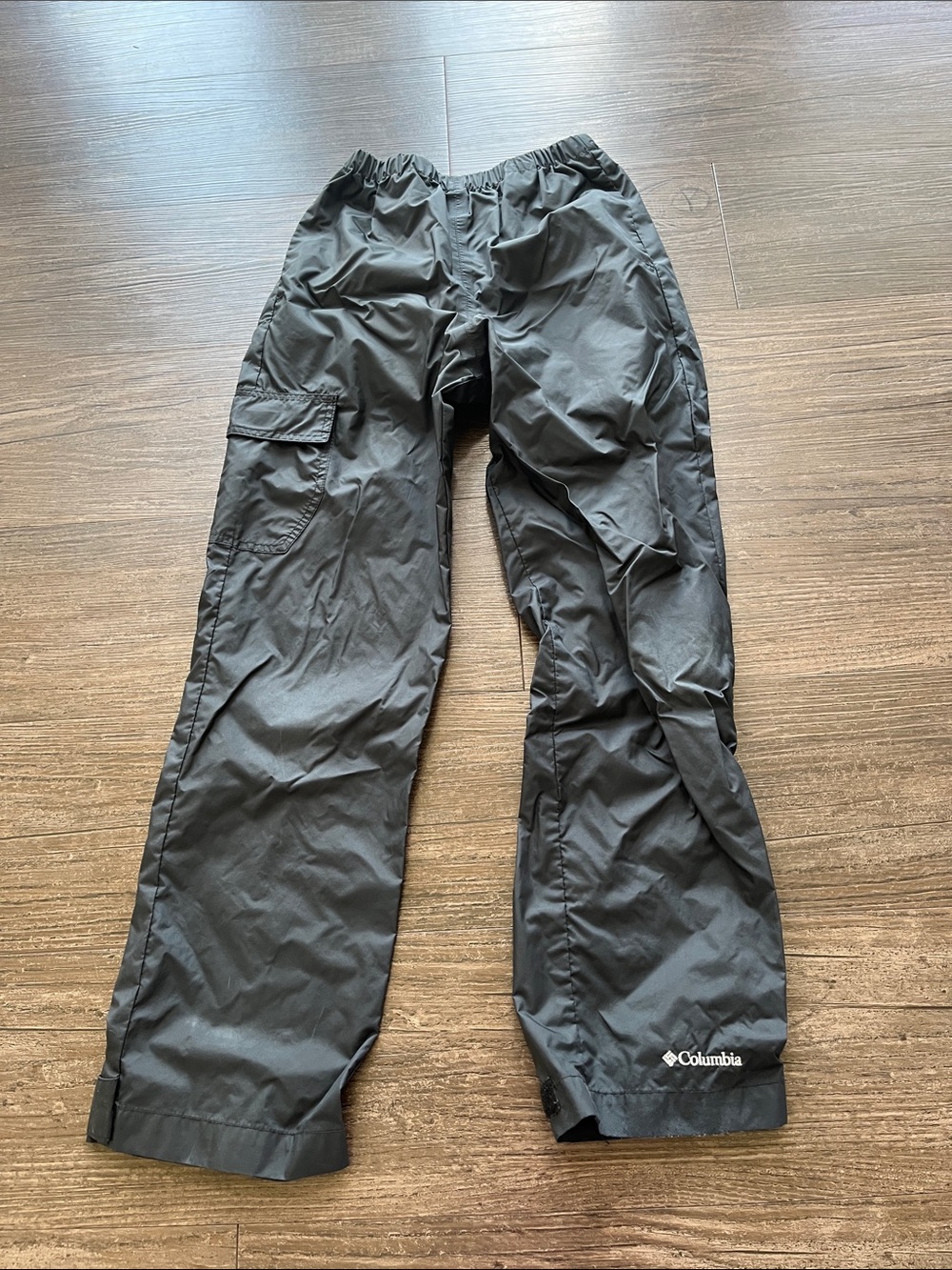 Columbia Black Packable Waterproof Cargo Rain Pants Size M (10/12)